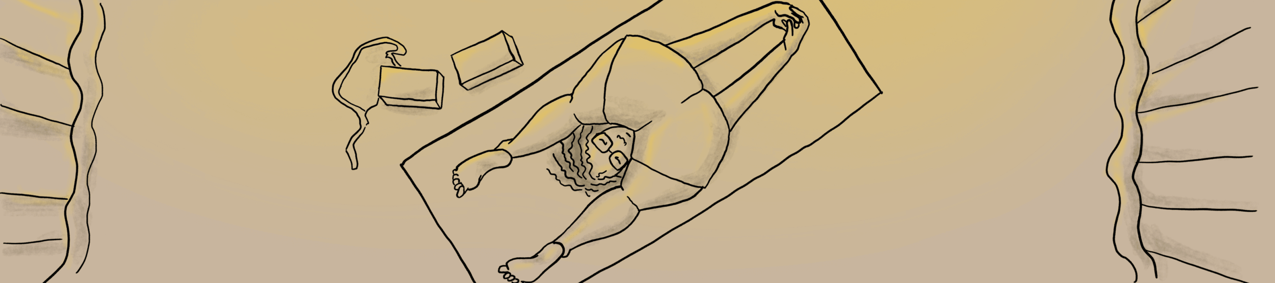 Yoga illustration from a bird’s-eye view
