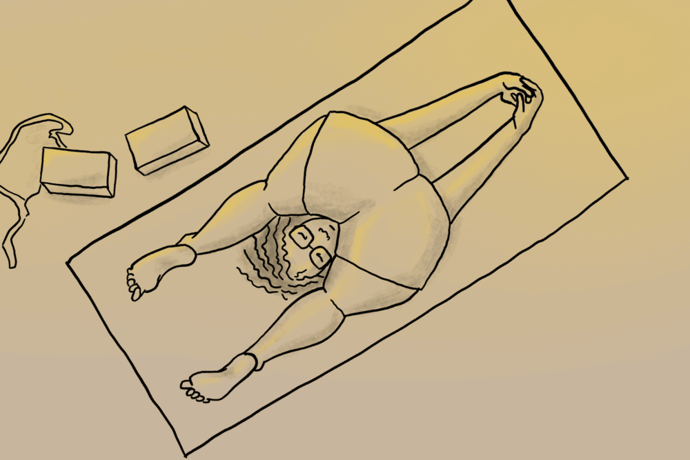 Yoga illustration from a bird’s-eye view